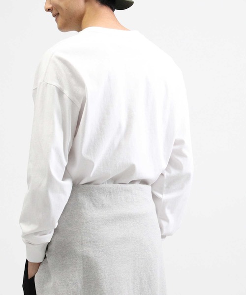 CAMP7（キャンプセブン）の「【CAMP7】ベーシックロゴロンＴ（Tシャツ/カットソー・メンズ・ブラック/ホワイト/グレー/グリーン/ブルー/イエロー・L/S/M/XL）」の8枚目の写真