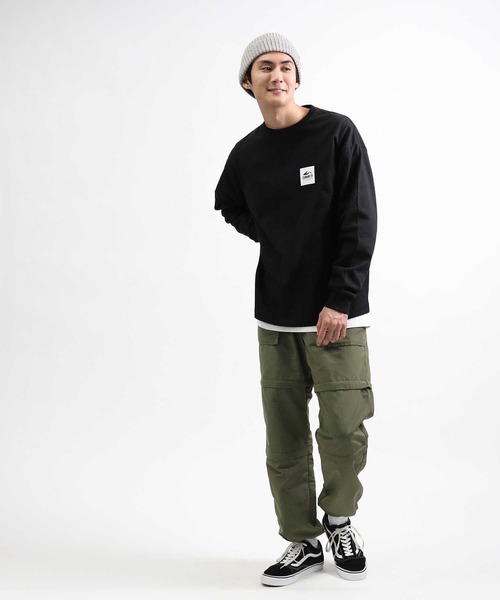 CAMP7（キャンプセブン）の「【CAMP7】ベーシックロゴロンＴ（Tシャツ/カットソー・メンズ・ブラック/ホワイト/グレー/グリーン/ブルー/イエロー・L/S/M/XL）」の10枚目の写真