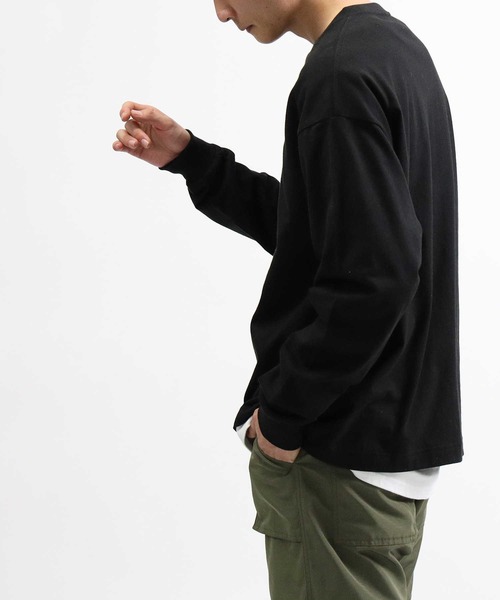 CAMP7（キャンプセブン）の「【CAMP7】ベーシックロゴロンＴ（Tシャツ/カットソー・メンズ・ブラック/ホワイト/グレー/グリーン/ブルー/イエロー・L/S/M/XL）」の12枚目の写真