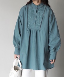 Riberry | 綿ローン刺繍チュニックブラウス(シャツ/ブラウス)