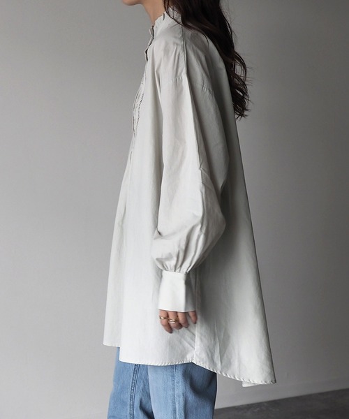 Riberry（リベリー）の「綿ローン刺繍チュニックブラウス（シャツ/ブラウス・レディース・オフホワイト/ブラック/ミント/ブルー・MEDIUM）」の20枚目の写真