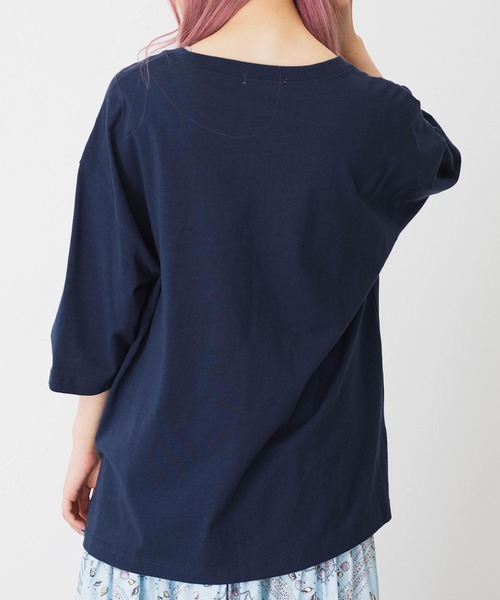 MILKFED.(ミルクフェド)の「SQUARE LOGO TOP(Tシャツ/カットソー・レディース・ホワイト/ネイビー/ライトピンク・ONE SIZE)」の16枚目の写真