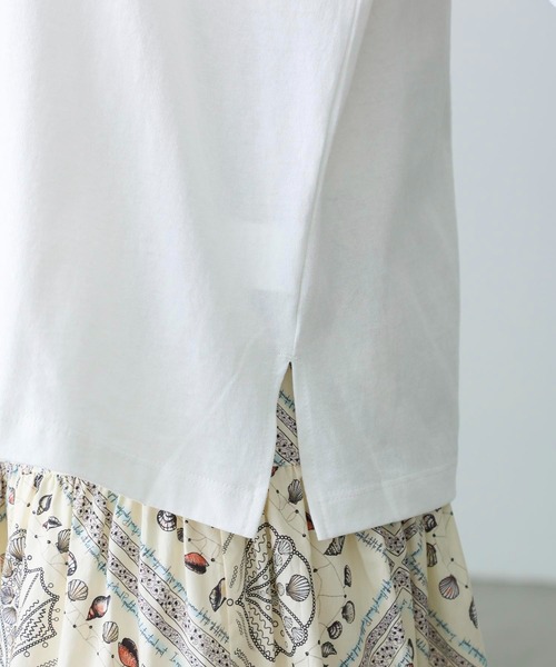 MILKFED.(ミルクフェド)の「SQUARE LOGO TOP(Tシャツ/カットソー・レディース・ホワイト/ネイビー/ライトピンク・ONE SIZE)」の14枚目の写真