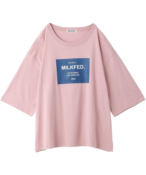 MILKFED.(ミルクフェド)の「SQUARE LOGO TOP(Tシャツ/カットソー・レディース・ホワイト/ネイビー/ライトピンク・ONE SIZE)」の8枚目の写真