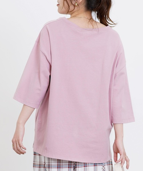 MILKFED.(ミルクフェド)の「SQUARE LOGO TOP(Tシャツ/カットソー・レディース・ホワイト/ネイビー/ライトピンク・ONE SIZE)」の18枚目の写真