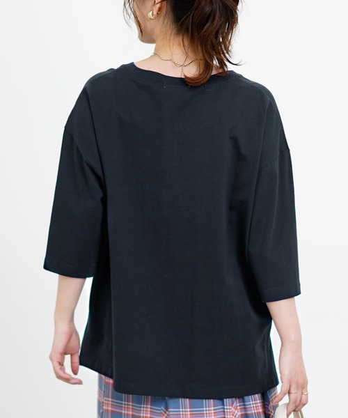 MILKFED.(ミルクフェド)の「SQUARE LOGO TOP(Tシャツ/カットソー・レディース・ホワイト/ネイビー/ライトピンク・ONE SIZE)」の19枚目の写真