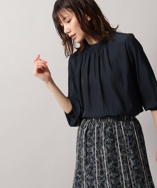 SOUP（スープ）の「◆柄＆無地あり/プロバンスプリントブラウス（シャツ/ブラウス・レディース・ネイビー/ブルー系/ネイビー系/アイボリー/グレー・11/15 /13/09/07）」の3枚目の写真