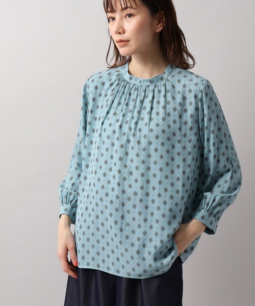 SOUP（スープ）の「◆柄＆無地あり/プロバンスプリントブラウス（シャツ/ブラウス・レディース・ネイビー/ブルー系/ネイビー系/アイボリー/グレー・11/15 /13/09/07）」の9枚目の写真