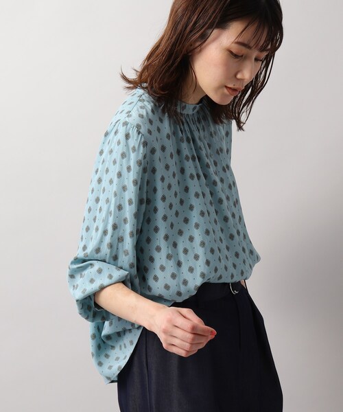 SOUP（スープ）の「◆柄＆無地あり/プロバンスプリントブラウス（シャツ/ブラウス・レディース・ネイビー/ブルー系/ネイビー系/アイボリー/グレー・11/15 /13/09/07）」の17枚目の写真