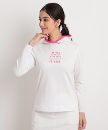 adabat（アダバット）の「◆【日本製/一枚で着映え】 adabatミラノリブ フードトップス S・LLサイズ展開あり（Tシャツ/カットソー）」