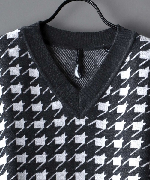 SITRY（シトリー）の「Big silhouette Patterned Knit vest/ビッグシルエット 総柄 ニットベスト（ベスト・メンズ・チャコールグレー/グリーン/グリーン系その他/ベージュ系その他2/グリーン系その他3/ベージュ/ベージュ系その他/グレー系その他3/グリーン系その他2/ブラック/グレー系その他/グレー系その他2・XL/L/M）」の13枚目の写真