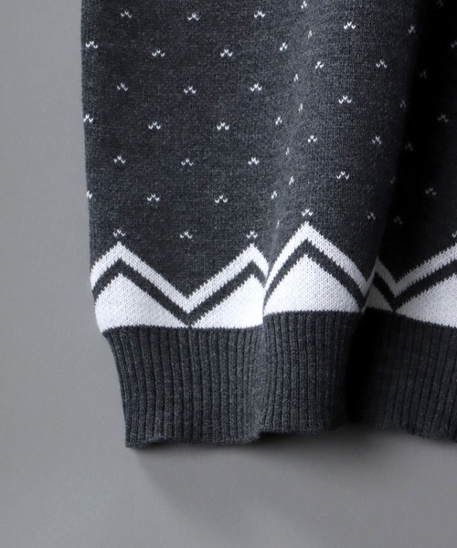 SITRY（シトリー）の「Big silhouette Patterned Knit vest/ビッグシルエット 総柄 ニットベスト（ベスト・メンズ・チャコールグレー/グリーン/グリーン系その他/ベージュ系その他2/グリーン系その他3/ベージュ/ベージュ系その他/グレー系その他3/グリーン系その他2/ブラック/グレー系その他/グレー系その他2・XL/L/M）」の18枚目の写真