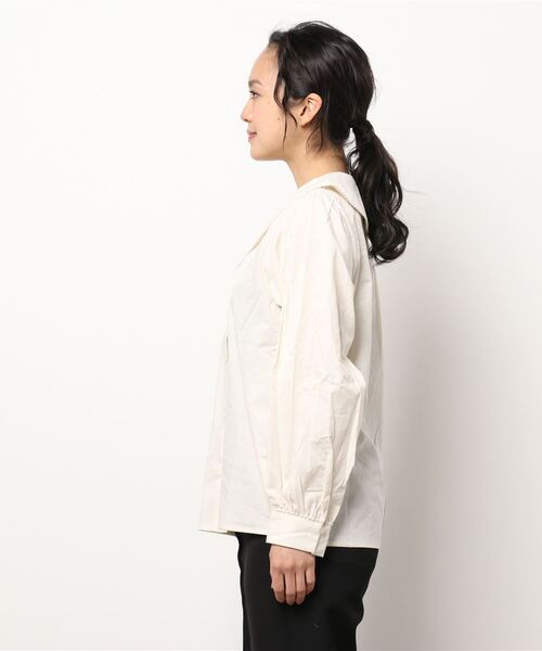 ehka sopo（エヘカソポ）の「ドットレース衿ブラウス（シャツ/ブラウス・レディース・オフホワイト/ラベンダー/キナリ・ﾌﾘ-）」の4枚目の写真