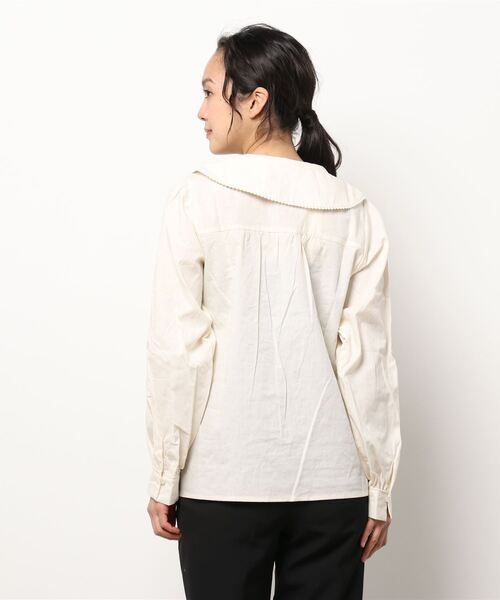 ehka sopo（エヘカソポ）の「ドットレース衿ブラウス（シャツ/ブラウス・レディース・オフホワイト/ラベンダー/キナリ・ﾌﾘ-）」の5枚目の写真