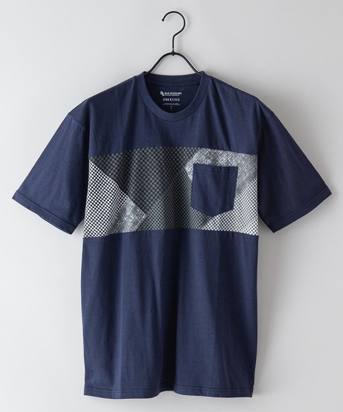Blue Standard (ブルースタンダード)の「【BLUE STANDARD/ブルースタンダード】汗染みが目立ちにくいTシャツ ZEROSTAIN プリント切り替えTシャツ(Tシャツ/カットソー・メンズ・ホワイト/その他1/その他2/ブラック系その他/カリビアンブルー/ホワイト系その他/その他3/ブルー系その他/ネイビー/その他4/ブルー/ブラック・X-LARGE/LARGE/SMALL/MEDIUM)」の7枚目の写真