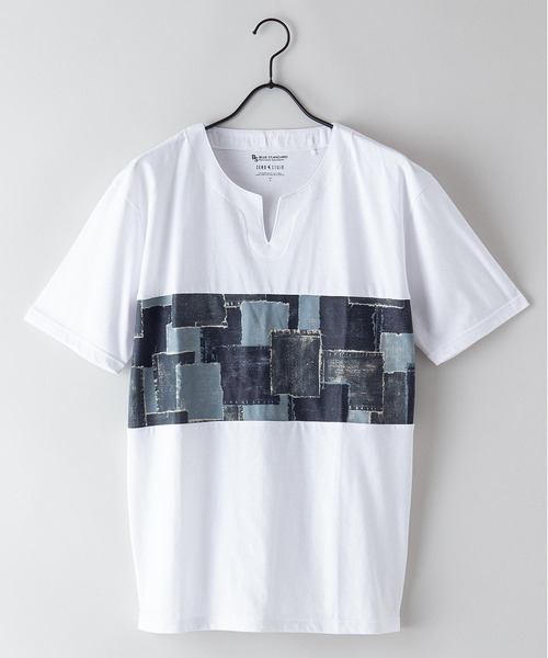 Blue Standard (ブルースタンダード)の「【BLUE STANDARD/ブルースタンダード】汗染みが目立ちにくいTシャツ ZEROSTAIN プリント切り替えTシャツ(Tシャツ/カットソー・メンズ・ホワイト/その他1/その他2/ブラック系その他/カリビアンブルー/ホワイト系その他/その他3/ブルー系その他/ネイビー/その他4/ブルー/ブラック・X-LARGE/LARGE/SMALL/MEDIUM)」の3枚目の写真