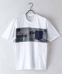 【BLUE STANDARD／ブルースタンダード】汗染みが目立ちにくいTシャツ ZEROSTAIN プリント切り替えTシャツ