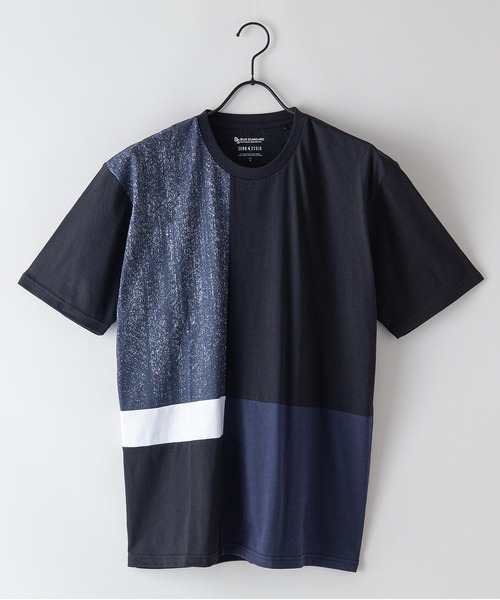 Blue Standard (ブルースタンダード)の「【BLUE STANDARD/ブルースタンダード】汗染みが目立ちにくいTシャツ ZEROSTAIN プリント切り替えTシャツ(Tシャツ/カットソー・メンズ・ホワイト/その他1/その他2/ブラック系その他/カリビアンブルー/ホワイト系その他/その他3/ブルー系その他/ネイビー/その他4/ブルー/ブラック・X-LARGE/LARGE/SMALL/MEDIUM)」の4枚目の写真