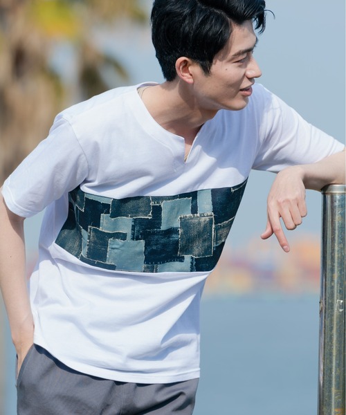 Blue Standard (ブルースタンダード)の「【BLUE STANDARD/ブルースタンダード】汗染みが目立ちにくいTシャツ ZEROSTAIN プリント切り替えTシャツ(Tシャツ/カットソー・メンズ・ホワイト/その他1/その他2/ブラック系その他/カリビアンブルー/ホワイト系その他/その他3/ブルー系その他/ネイビー/その他4/ブルー/ブラック・X-LARGE/LARGE/SMALL/MEDIUM)」の22枚目の写真