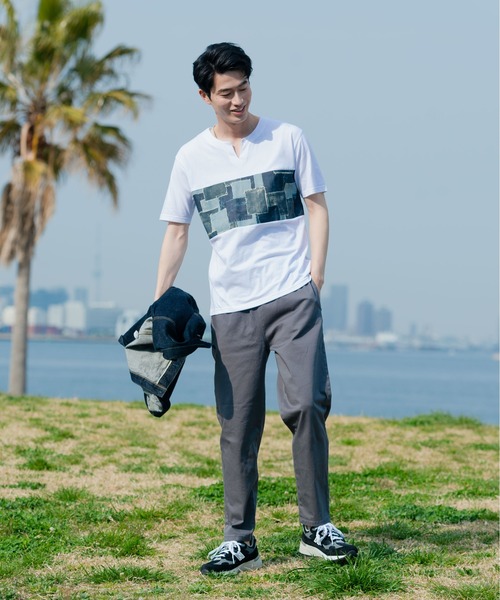 Blue Standard (ブルースタンダード)の「【BLUE STANDARD/ブルースタンダード】汗染みが目立ちにくいTシャツ ZEROSTAIN プリント切り替えTシャツ(Tシャツ/カットソー・メンズ・ホワイト/その他1/その他2/ブラック系その他/カリビアンブルー/ホワイト系その他/その他3/ブルー系その他/ネイビー/その他4/ブルー/ブラック・X-LARGE/LARGE/SMALL/MEDIUM)」の21枚目の写真