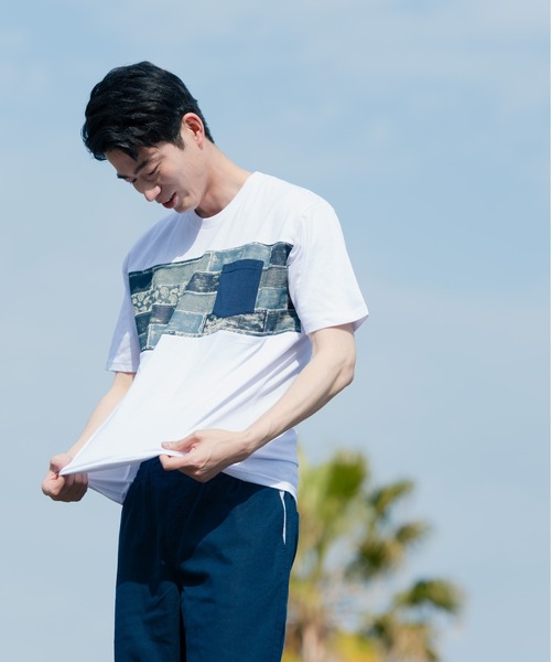 Blue Standard (ブルースタンダード)の「【BLUE STANDARD/ブルースタンダード】汗染みが目立ちにくいTシャツ ZEROSTAIN プリント切り替えTシャツ(Tシャツ/カットソー・メンズ・ホワイト/その他1/その他2/ブラック系その他/カリビアンブルー/ホワイト系その他/その他3/ブルー系その他/ネイビー/その他4/ブルー/ブラック・X-LARGE/LARGE/SMALL/MEDIUM)」の13枚目の写真