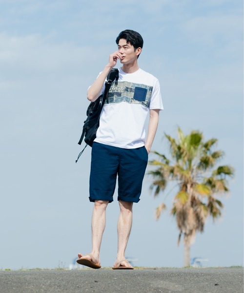 Blue Standard (ブルースタンダード)の「【BLUE STANDARD/ブルースタンダード】汗染みが目立ちにくいTシャツ ZEROSTAIN プリント切り替えTシャツ(Tシャツ/カットソー・メンズ・ホワイト/その他1/その他2/ブラック系その他/カリビアンブルー/ホワイト系その他/その他3/ブルー系その他/ネイビー/その他4/ブルー/ブラック・X-LARGE/LARGE/SMALL/MEDIUM)」の20枚目の写真