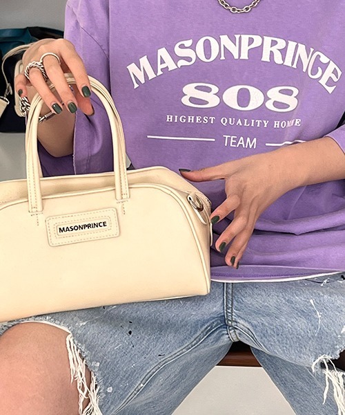 MASONPRINCE(メイソンプリンス)の「【MASONPRINCE】Oversized vintage-like logo print damage TEE DT3106(Tシャツ/カットソー・メンズ・グリーン/ライトブルー/パープル/ベージュ/ブラック/ブルー・S/L/M)」の10枚目の写真