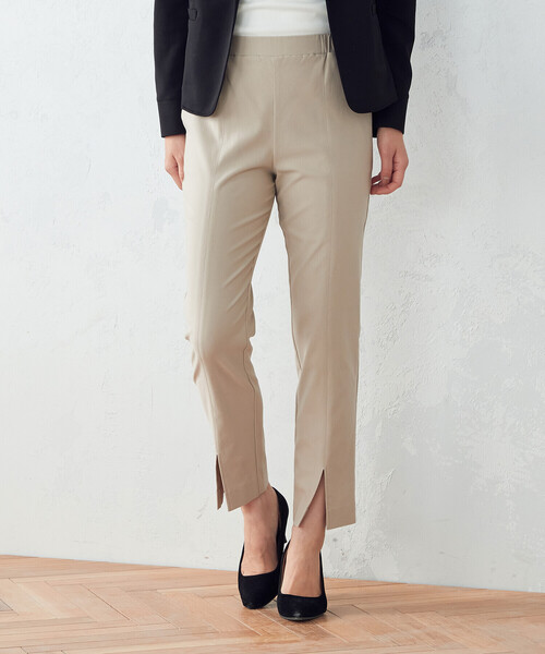 COMME CA ISM(コムサイズム)の「スリット入り イージーパンツ(その他パンツ・レディース・ブラック/グレイッシュベージュ・SMALL/MEDIUM/LARGE)」の7枚目の写真