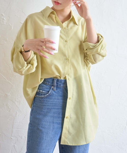 WEGO(ウィゴー)の「WEGO/シアーボリュームスリーブシャツ(シャツ/ブラウス・レディース・ブラック/オフホワイト/ピンク/ライトイエロー/ベージュ系その他2/グリーン系その他2/ブルー系その他4/ライトパープル/グリーン/オレンジ系その他5/ブラウン・FREE)」の20枚目の写真