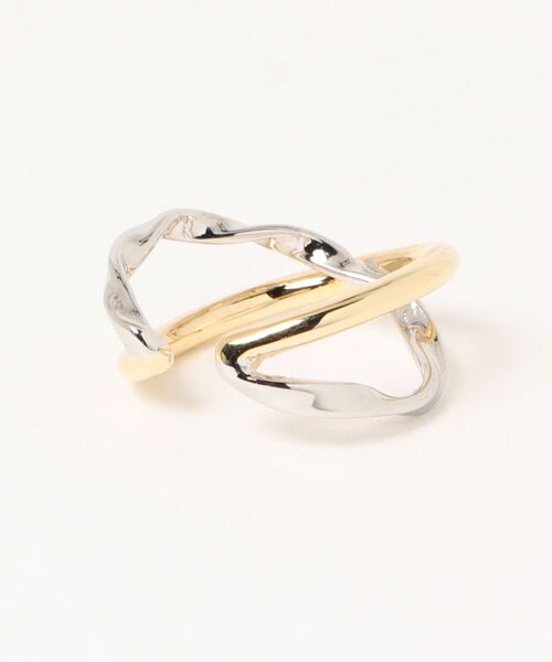 Phoebe（フィービィー）の「2wayクロッシングパスリング&イヤーカフ（リング・レディース・イエローゴールド/シルバー×ゴールド・FREE）」の11枚目の写真