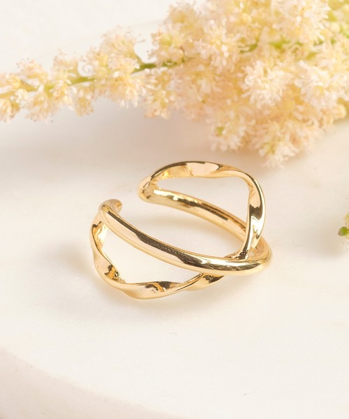 Phoebe（フィービィー）の「2wayクロッシングパスリング&イヤーカフ（リング・レディース・イエローゴールド/シルバー×ゴールド・FREE）」の10枚目の写真
