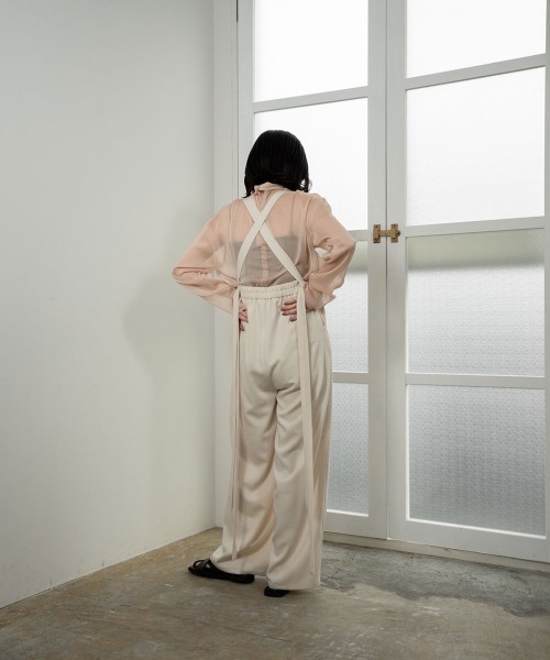 lawgy（ラウジー）の「side ribbon suspender pants（その他パンツ 