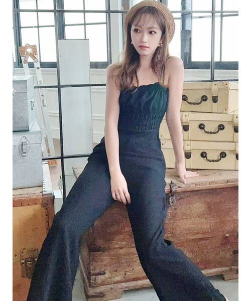 RESEXXY（リゼクシー）の「バストシャーリングコンビネゾン（つなぎ/オールインワン・レディース・ピンク/その他/ブラック/ベージュ・FREE）」の3枚目の写真