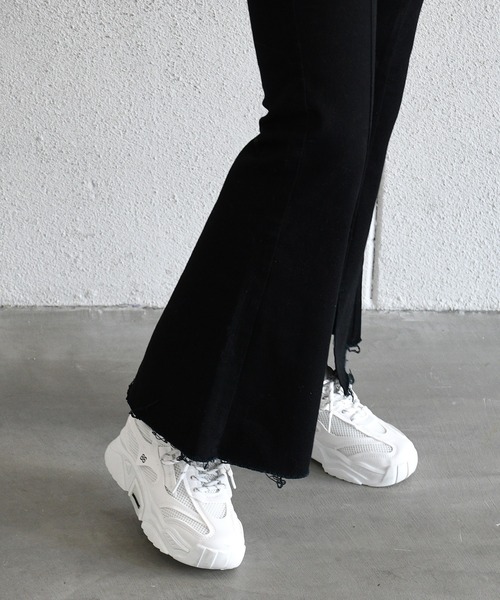 NOFALL（ノーフォール）の「ビビットカラーダッドスニーカー（スニーカー・レディース・ホワイト/イエロー/ブラック/ピンク/グリーン・L/LL/3L/S/M/SS）」の13枚目の写真