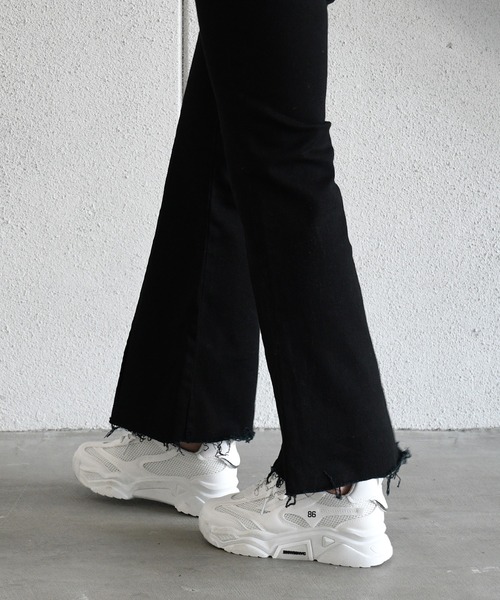 NOFALL（ノーフォール）の「ビビットカラーダッドスニーカー（スニーカー・レディース・ホワイト/イエロー/ブラック/ピンク/グリーン・L/LL/3L/S/M/SS）」の14枚目の写真