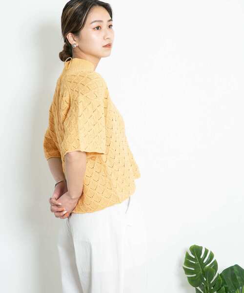 KBF（ケイビーエフ）の「ガーター編みホルターニット（ニット/セーター・レディース・カーキ/グレー系その他/ベージュ系その他・ONE）」の12枚目の写真