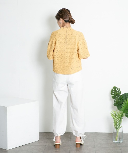 KBF（ケイビーエフ）の「ガーター編みホルターニット（ニット/セーター・レディース・カーキ/グレー系その他/ベージュ系その他・ONE）」の8枚目の写真