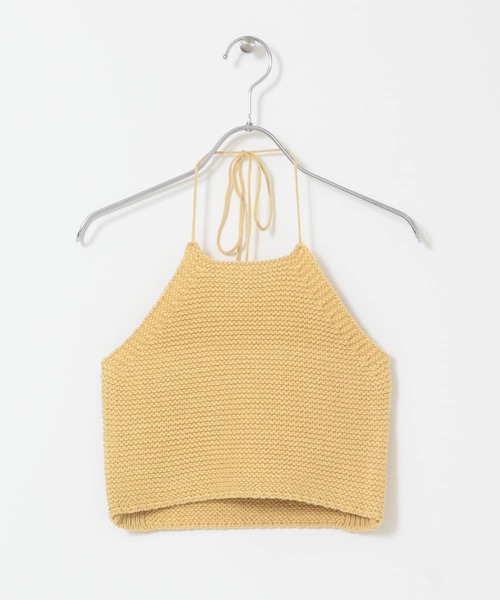 KBF（ケイビーエフ）の「ガーター編みホルターニット（ニット/セーター・レディース・カーキ/グレー系その他/ベージュ系その他・ONE）」の5枚目の写真