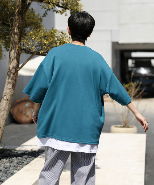 neos（ネオス）の「【neos -addictive design-】ルーズシルエット 接触冷感 ハーフスリーブ ベーシック Tシャツ（Tシャツ/カットソー・メンズ・ホワイト/ブラック/ターコイズブルー/カーキ/ピンク・MEDIUM/LARGE/X-LARGE）」の18枚目の写真