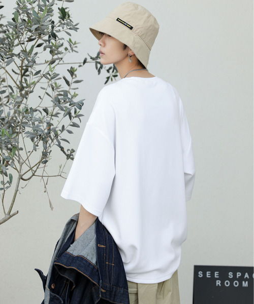 neos（ネオス）の「【neos -addictive design-】ルーズシルエット 接触冷感 ハーフスリーブ ベーシック Tシャツ（Tシャツ/カットソー・メンズ・ホワイト/ブラック/ターコイズブルー/カーキ/ピンク・MEDIUM/LARGE/X-LARGE）」の12枚目の写真