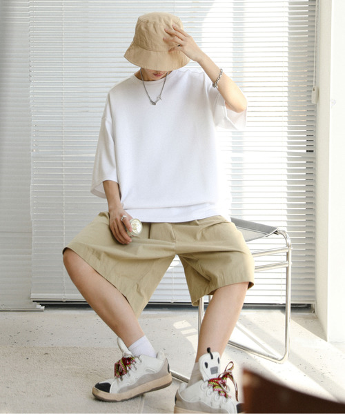 neos（ネオス）の「【neos -addictive design-】ルーズシルエット 接触冷感 ハーフスリーブ ベーシック Tシャツ（Tシャツ/カットソー・メンズ・ホワイト/ブラック/ターコイズブルー/カーキ/ピンク・MEDIUM/LARGE/X-LARGE）」の16枚目の写真