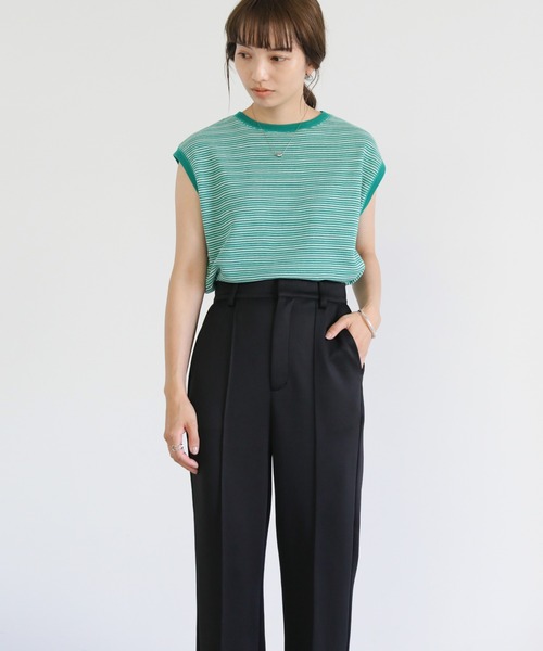 select MOCA（セレクトモカ）の「ポンチピンタック裾スリットパンツ（スラックス・レディース・ブラック/レッド/グリーン・SMALL/MEDIUM）」の22枚目の写真