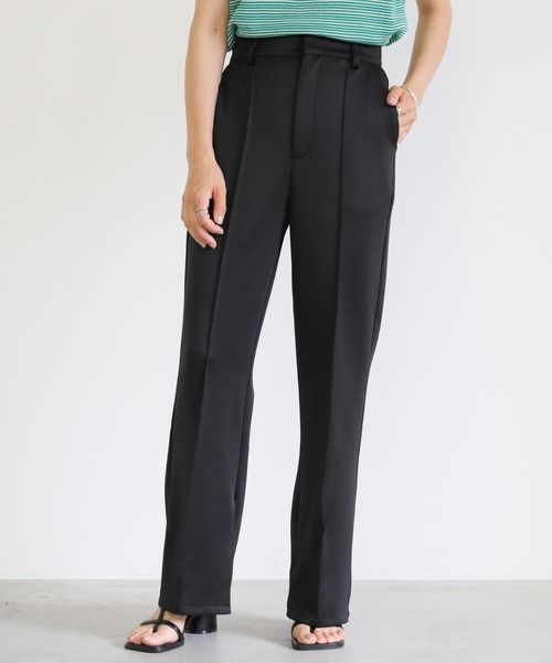 select MOCA（セレクトモカ）の「ポンチピンタック裾スリットパンツ（スラックス・レディース・ブラック/レッド/グリーン・SMALL/MEDIUM）」の19枚目の写真