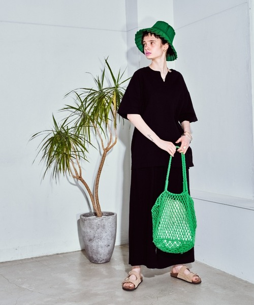 manana suerte（マニャーナスエルテ）の「コットンリネン スリットネックプルオーバー（シャツ/ブラウス・レディース・グレー/ブラック/グリーン・FREE）」の8枚目の写真