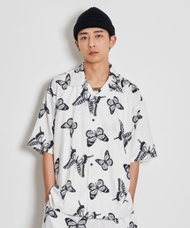 GA BUTTERFLY O・C SHIRT/バタフライ オープンカラー半袖シャツ