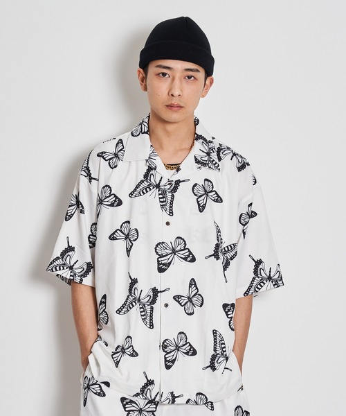 GALLIS ADDICTION(ガリスアディクション)の「GA BUTTERFLY O・C SHIRT/バタフライ オープンカラー半袖シャツ(シャツ/ブラウス・メンズ・ホワイト/ブラック/ベージュ・FREE)」の11枚目の写真
