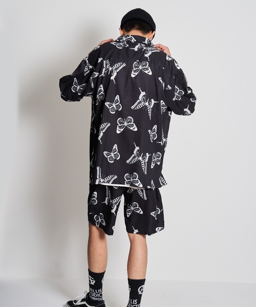 GALLIS ADDICTION(ガリスアディクション)の「GA BUTTERFLY O・C SHIRT/バタフライ オープンカラー半袖シャツ(シャツ/ブラウス・メンズ・ホワイト/ブラック/ベージュ・FREE)」の9枚目の写真