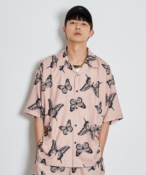 GALLIS ADDICTION(ガリスアディクション)の「GA BUTTERFLY O・C SHIRT/バタフライ オープンカラー半袖シャツ(シャツ/ブラウス・メンズ・ホワイト/ブラック/ベージュ・FREE)」の21枚目の写真