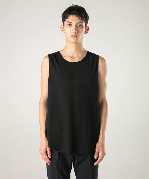 VICTIM（ヴィクティム）の「VICTIM ヴィクティム / LONG TANKTOP / VTM-22-T-011（タンクトップ・メンズ・ホワイト/ブラック・XL/M/L）」の2枚目の写真