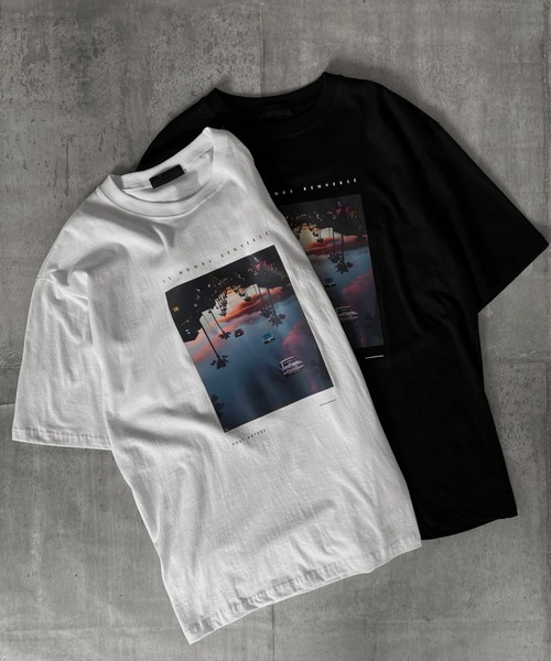 LVEU.(ラブユ.)の「Print over T-shirt / プリントオーバーTシャツ(Tシャツ/カットソー・レディース・ブラック/ホワイト・FREE)」の8枚目の写真